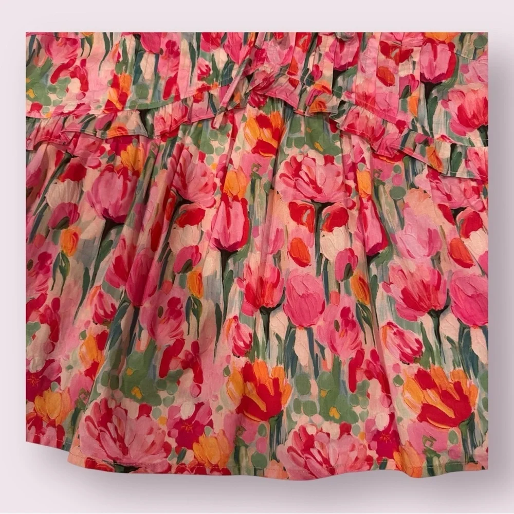 Tulips Ruffle Top Red - Picture 6 of 14